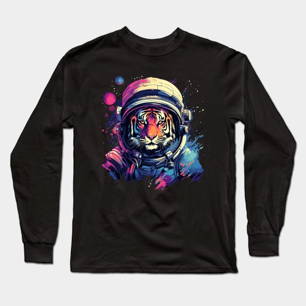 space tiger Long Sleeve T-Shirt by boxermaniac
